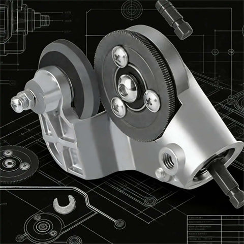 Sheet Metal Cutting Nibbler Attachment For Drills, Pro Grade Drill Nibbler Tool, metal cutter on technical background, focus on adapter