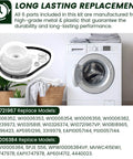 VERCCA washer pulley clutch kit and drive belt; includes six parts; compatible with Whirlpool/Kenmore/Maytag washers.