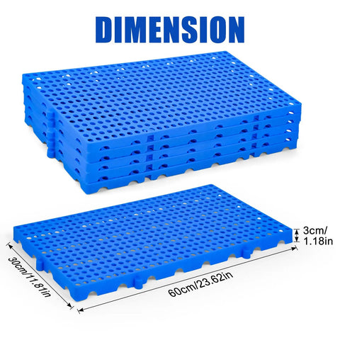 Go-To Lightweight Plastic Pallet With Nestable Grid Pad For Balcony Garage Basement Storage Rooms Easy Ventilated Floor Storage