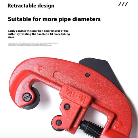 Beefy Duty Pipe Cutter For Copper Brass And Aluminum Tubes 3 To 32 mm Pro Grade Tool close-up with adjustable handle