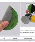 Flex 5 Inch Pyramid Sponge Sanding Disc With Hook Loop Foam Base For Curved Surfaces Perfect Grit Polishing on a sander.
