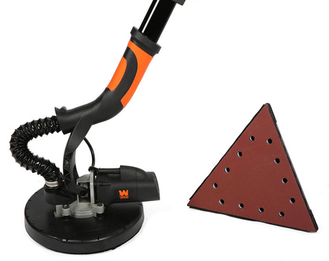 Beefy Heavy Duty 5 Amp 2 In 1 Variable Speed Drywall Sander With Dual Heads 600 To 1500 RPM, triangular and circular heads