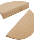 Four Pack Semicircle Wood Cabinet Handles Beechwood Solid Wood Vintage Hardware For Kitchen Cabinets Drawers Cupboards 4.7 Inch