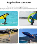 Inflatable Surf Wing For Water Sports, Handheld Wind Wing Kite Surf Gear used in diverse environments including water and snow.