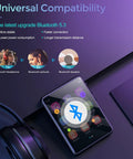 Bluetooth 5.3 MP3 Player With Dope HiFi Lossless Sound displaying Bluetooth connectivity logo on 2.4 inch touchscreen