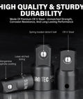 Premium 6-Piece Impact Socket Adapter And Reducer Kit That Lets You Go From Quarter To Half Inch Like A Boss With Heavy Duty Build For Serious Garage Jobs, CR-V steel