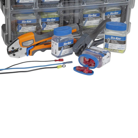 775 Piece Terminal And Disconnect Kit With Crimping And Wire Stripping Tool, includes connectors and storage case for DIY wiring
