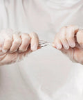 Hands wearing Straight Up Premium Clear Vinyl Exam Gloves Large 1000 Pack Latex Free Powder Free, demonstrating flexibility.