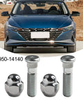 Premium Wheel Lug Stud Kit M12x1.5 For Hyundai Sonata Elantra Santa Fe And Kia Optima Sorento With Solid Steel Replace Bolts 28mm Hex 21mm fasteners shown with caps and studs