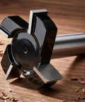 Pro Grade Spoilboard Surfacing Router Bit for Woodworking Pros Half Inch Shank 2 Inch Cutting Diameter Slab Flattening Planer Bit on a wooden surface