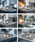 Heavy Duty Copper Fixture Vise Multi Station Workholding For Milling Machines Hardened Steel Screw Thick Base in workshop.