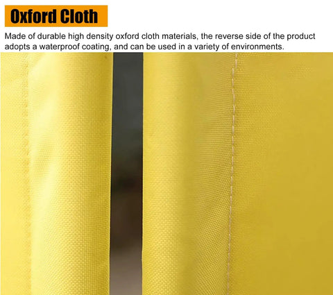 Close-up of yellow Oxford cloth material used in Heavy Duty Expandable Mobile Barricade With Quick Fold Portable Pedestrian Barrier Gates.