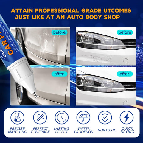 Car Paint Touch Up Pen For Deep Scratches And Rust Prevention, Easy To Use Auto Scratch Repair Tool For Quick DIY Fixes shown in use