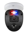 Outdoor Analog CCTV Camera Two Pack With 1080p Full HD Video And Police Style Red And Blue Flashing Lights That Deter Crime