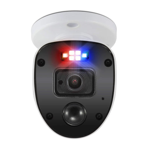 Outdoor Analog CCTV Camera Two Pack With 1080p Full HD Video And Police Style Red And Blue Flashing Lights That Deter Crime