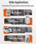 Wide applications for Extendable Gas Leak Detector with Telescoping Rod Portable Propane Methane Natural Gas Sniffer.