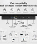 Back view of 10.1 Inch Fanless Industrial Touchscreen Computer Featuring Slick RK3399 Hexa Core Processor, Android 12 with various ports.