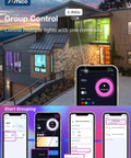Smart 5 To 6 Inch Recessed LED Can Lights 4 Pack With RGBCW Color Changing, WiFi Enabled Downlights app control on smartphone