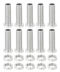 10-Piece M10x35mm Hex Bolts And Nuts Kit For Through-Hole Installs, Fine Thread Hollow Screws, Chandelier Fasteners