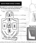 Diagram of Beefy All Metal Airsoft Target With Six Zone Silhouette A B C Hit Areas, Stainless Steel, Loud Hit Sound