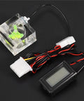 PC 3 Way Flow Meter And Digital Thermometer Water Cooling System Kit Pro Grade With Connectors And Clamps for computers