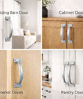 Heavy Duty Gate Handle Door Pull In Zinc Plated Steel for Sliding Barn Door, Cabinet, Interior, and Pantry Doors