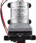 3.0 GPM RV Water Pump 12V Quiet Operation With Internal Bypass front view, self priming up to 6 feet, 55 PSI shutoff