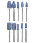 Image of 10 pieces from the 100 Piece Workhorse Polishing Stone Head Set For Grinder Burr Bits With 3mm Shank Heavy Duty Multifunction Grinding Wheel