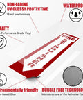 Fire Extinguisher Signs Glow In The Dark 12 Pack 4x12 Self Adhesive Vinyl Safety Decals Waterproof and UV Protected.