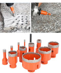 Cool Diamond Hole Saw Kit With 11 Pieces For Drilling Ceramic Tiles, Marble Granite Porcelain Stone And Glass Plus M14 Thread Vacuum Brazed Bits In 6 To 68mm Sizes That Get The Job Done Fast. 11-piece diamond hole saw set for drilling granite and tile