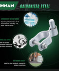 Heavy Duty Galvanized Steel Gate Hinge For One And Five Eighths Inch Chain Link Fence Gate Includes Bolts And Nuts Durable Fence Hardware For Secure Long Lasting Performance Easy To Install Ideal For Outdoor Gates 2 Pack