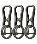 Built Tough Metal Keychain Clip With Key Rings And D Ring, Heavy Duty Carabiner Key Hook Holder For Car And Home Keys