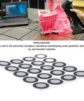 200 Pcs 3D Scanning Markers 12mm Inner Diameter, 19mm Outer Diameter, High Reflectivity Waterproof Dots For Motion Capture And Gait Analysis, Precise 3D Positioning Targets With Reflective Technology. Sheet of ring markers for 3D scanning