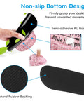 Close-up of non-slip bottom design of Pink 4 In 1 XXL Desk Pad Set With Keyboard Wrist Rest Mouse Wrist Rest And Coaster.