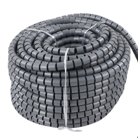 Spiral Cable Wrap For Wiring And Pipe Protection, 22mm Diameter, 50m Roll, Flexible Cable Management Sleeve