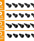 Replacement Screws Kit For Video Doorbells, Fits All Video Doorbell Models, 20 Pieces In 4 Sets, Black Finish, T6 T15 Sizes