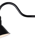 Outdoor Aluminum Barn Light Gooseneck Sconce Black 10 Inch Weather-Resistant All-Metal Build Classic Farmhouse Nautical Style For Porch