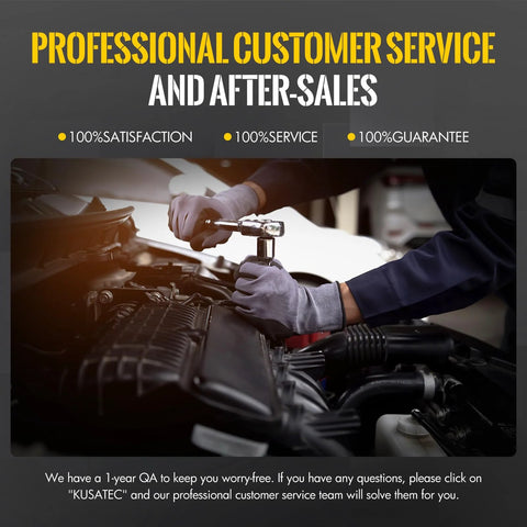 Mechanic providing customer service and after-sales support with wrench on car engine, ensuring satisfaction.