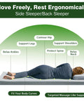 Woman resting on 3.5 Inch Extra Thick Foam Camping Mattress With Dual Layer Comfort, showing ergonomic spine support.