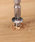 Top Grade Heavy Duty 100 Pack Stainless Steel Wood Screws Number 4 Quarter Inch Truss Head Phillips Drive Self Tapping Fasteners in wood.