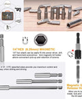 ENERTWIST 112-piece drill bit and driver bit set with 1/4 hex shank and magnetic quick-release holder in a tough case