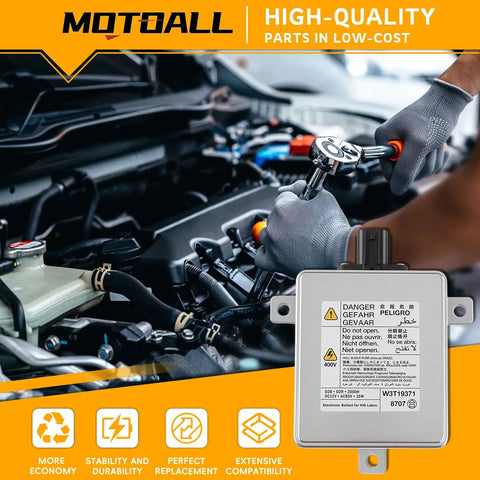 Mechanic installing Xenon HID Ballast Control Module Assembly For Acura TL TSX ILX ZDX RDX 2006-2014 Replacement Drop-In Unit