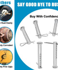 383 Piece Heavy Duty Pin Kit For Tractors Trailers Trucks And Lawn Gear Includes Hitch Pins R Clips Hairpins Lynch Pins PTO Pins Clevis Pins Cotter Pins And 3 Point Accessories For Farm Lawn And Garden