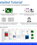 Detailed tutorial pages for Dope Raspberry Pi Starter Kit With 223 Components And 128 Projects, 962 Page Tutorial Bundle, Raspberry Pi Not Included