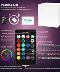 Rechargeable 12 Inch LED Light Cube Stool With Remote Control Mood Lamp Soothing Night Light includes remote and charging accessories.