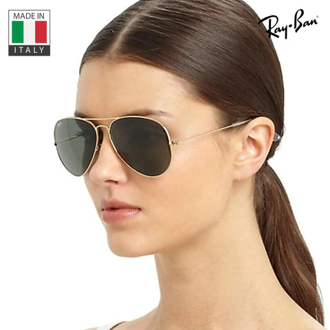 RB3025 Pilot Shape Non Polarized Sunglasses For Men And Women With G15 Green Lens Includes Official Eyewear Kit Ideal For Formal