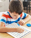 Child using 10 Pack Dry Erase Multiplication Boards 9 By 12 Inch Double Sided Whiteboards Classroom Ready For Times Tables Math Practice Kid Friendly With Erasers Included