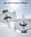Galvanized V Groove Wheel Sliding Gate Caster Heavy Duty Rigid Roller With Double Bearing For High Load Up To 880 Lb