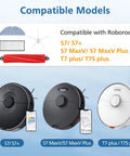 Image showing compatible models and parts for the S7 Series Robot Vacuum Replacement Parts Kit with Roller Brush Four HEPA Filters.
