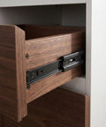 Premium Two Set Side Mount Drawer Slide Rails Six Inch Full Extension Ball Bearing Runners installed in a wooden drawer.